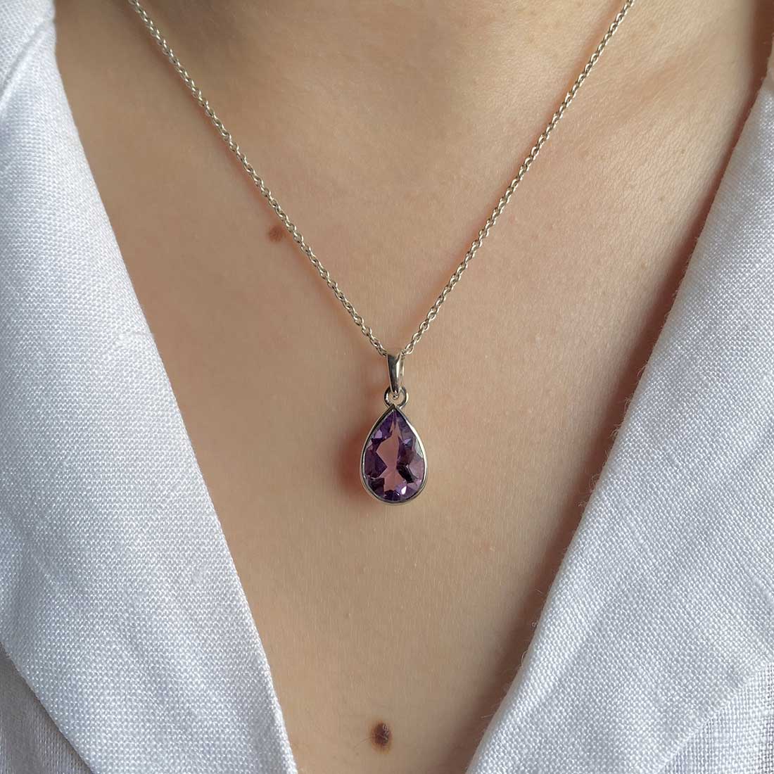 Amethyst Pendant-(AMT-SP-790.)